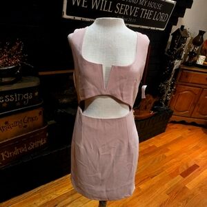 Sexy open front and backless dress.